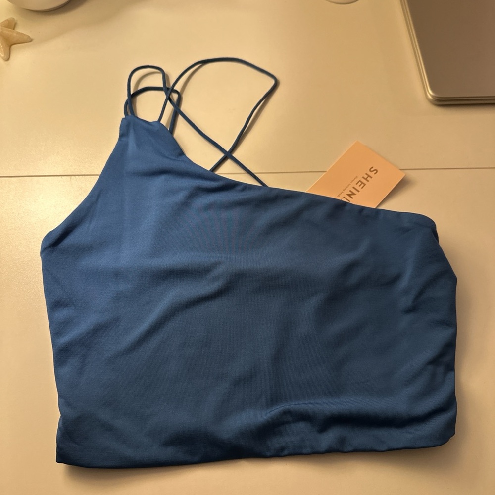 SHEIN Blue Strappy Top